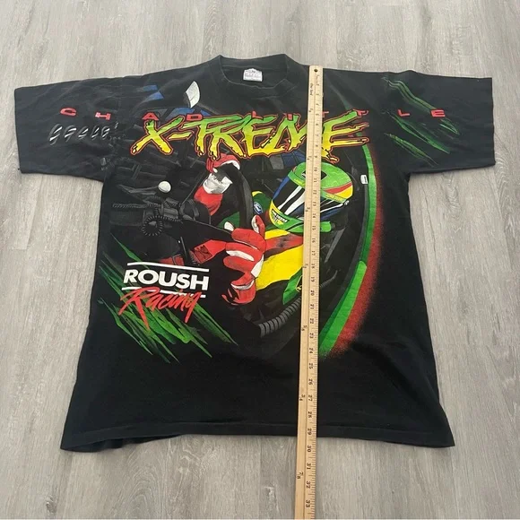 Vintage NASCAR Chad Little Extreme Machine John Deere Shirt  AOP Adult Size XL - Picture 4 of 5